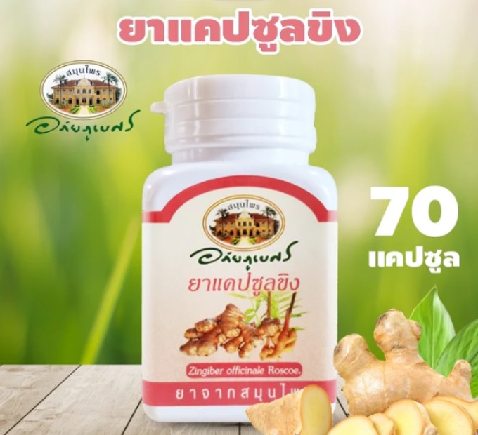 อภัยภูเบศร ขิง ขนาด 70 แคปซูล